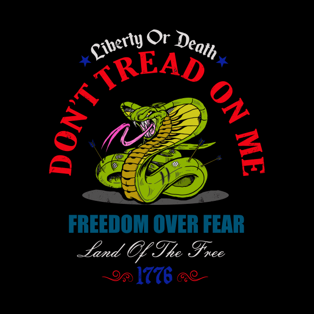 Don't Tread on Me | Freedom Over Fear by WalkingMombieDesign