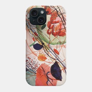 abstract watercolor painting kandinsky Phone Case