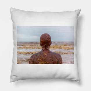 Iron Man, Crosby beach, Liverpool Pillow