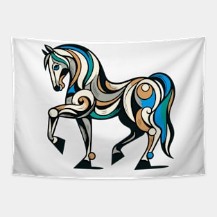 Horse illustration. Illustration of a horse in cubism style Tapestry