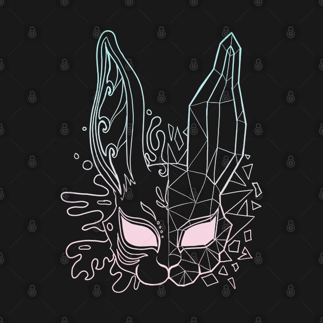 polygon bunny mask by GhostFox_Designs