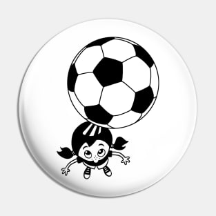 Football girl Pin