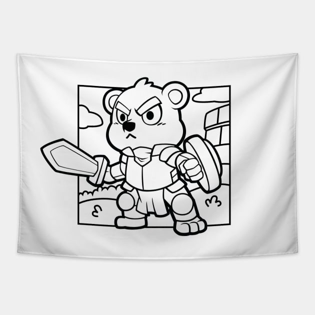 Cub Polar Bear The Knight Tapestry by Xar623