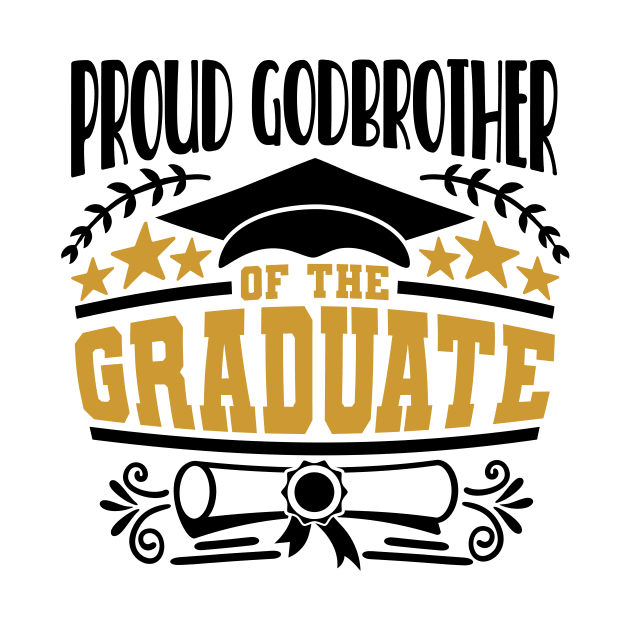 Proud Godbrother Of The Graduate Graduation Gift by PurefireDesigns