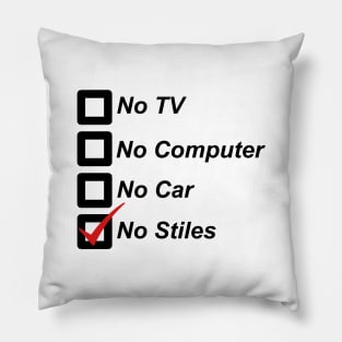 No Stiles (light colors) Pillow