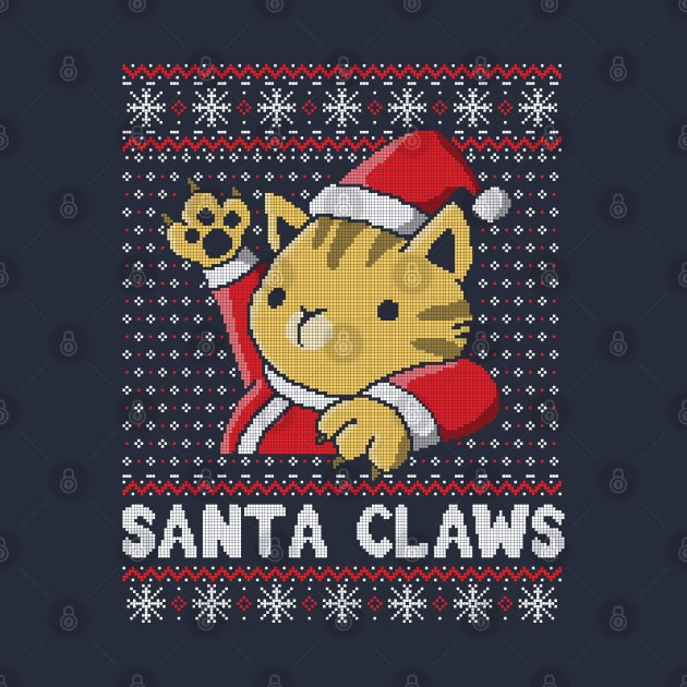 Xmas ugly sweater Cat Santa Claws by NemiMakeit