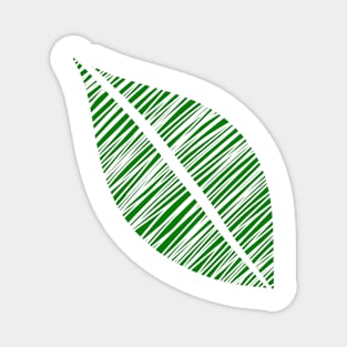 Green Leaf Minimal Modern Botanical Pattern Magnet