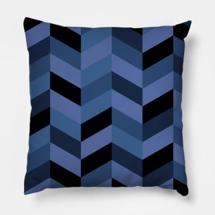 Blues and Purples Geometric Chevron Style Design Pillow