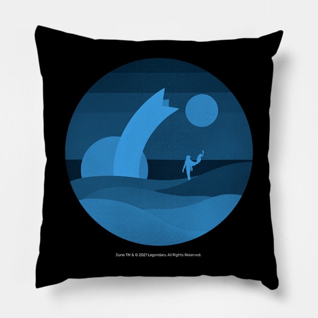 Minimalist Arrakis, Midnight Pillow by Dream Artworks