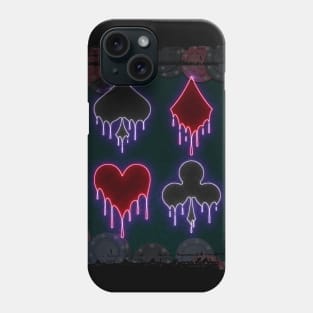 Cards neon art Phone Case