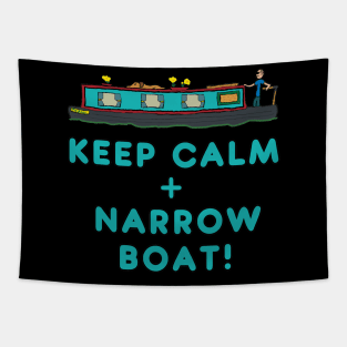 Keep Calm Narrowboat Tapestry