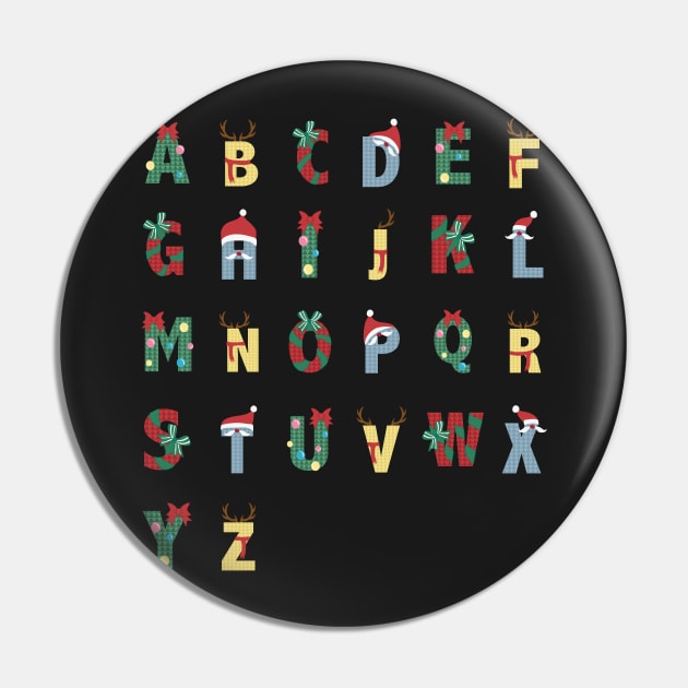 Christmas Alphabet Pin by amitsurti