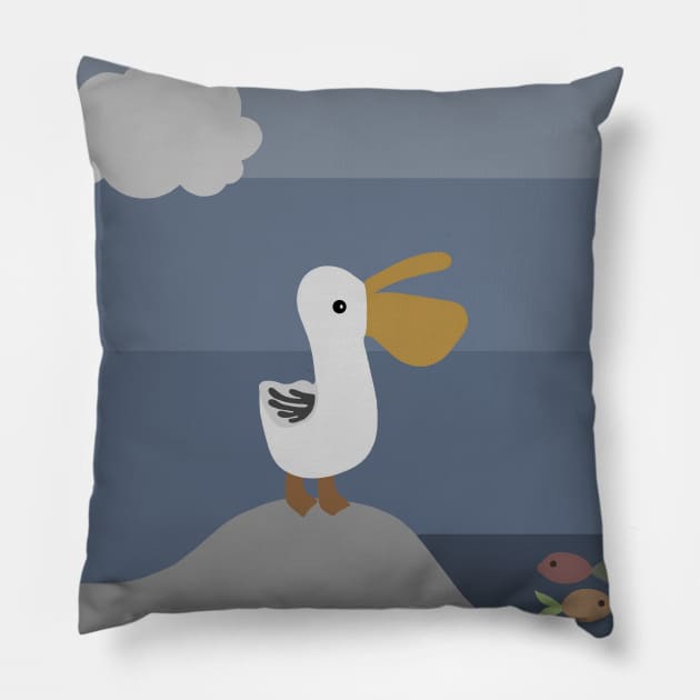 #8d8e8d Pillow by Slightly Unhinged