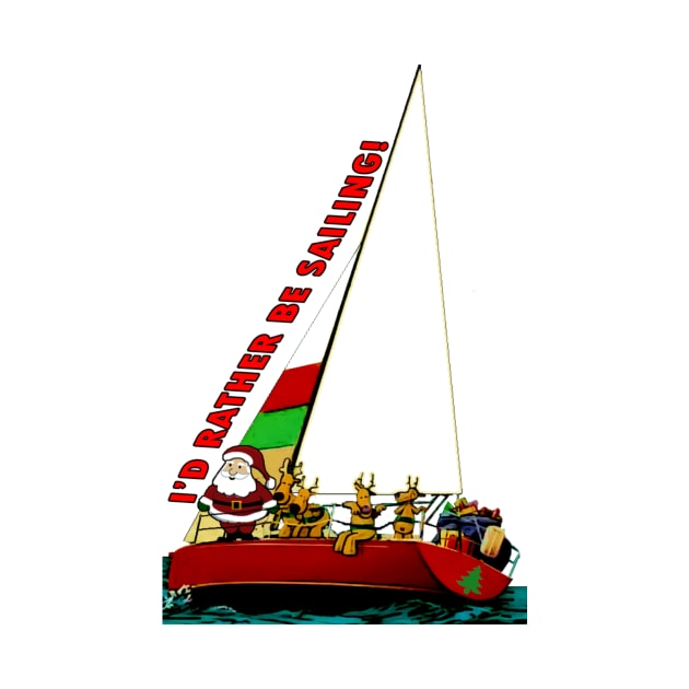 Santa Sailing by Sailfaster Designs