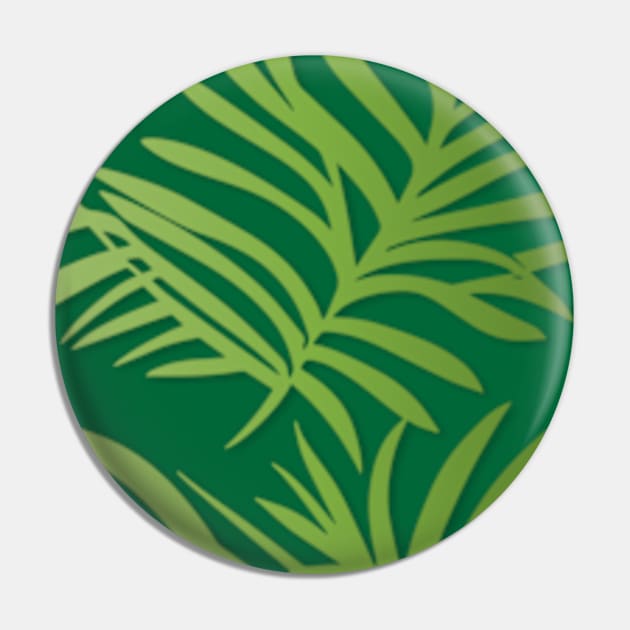 Green Leaves Pin by ArtFactoryAI