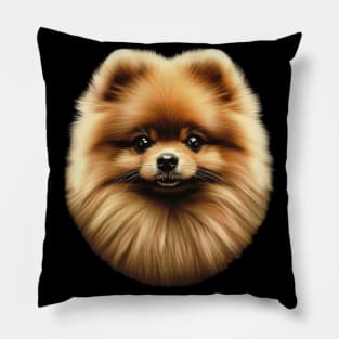 Pomeranian Perfection: Exquisite Detailed Face Design Pillow