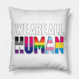 We Are All Human Pillow