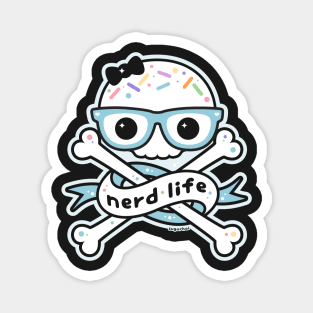 Nerd Life Skull and Crossbones Magnet