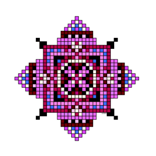 pixelated pink and violet mandala T-Shirt