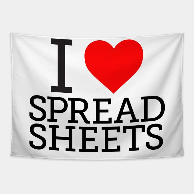 I Love/Heart Spreadsheets Tapestry by spreadsheetnation