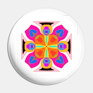 a colored mandala Pin