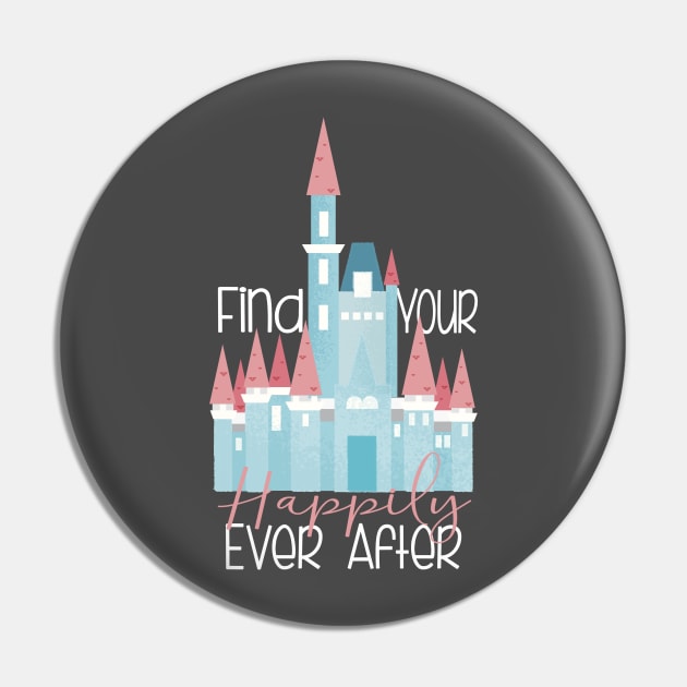 Happily Ever After Blue Castle Pin by WereAllMadBoutique