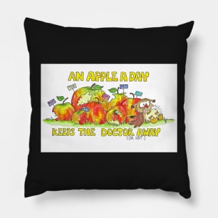 An apple a day keeps the doctor away - get well soon Pillow