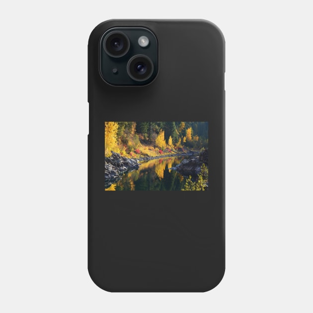 Autumn on the Middle Fork Phone Case by Whisperingpeaks