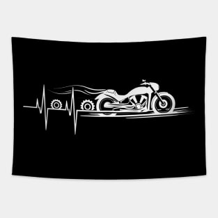 Sport Motorcycle Heartbeat Tapestry