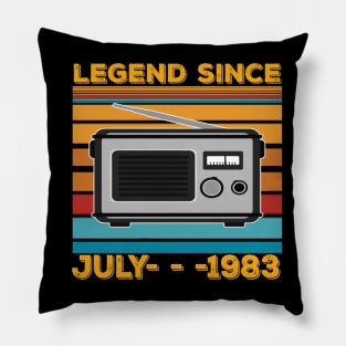 Legend Since 1983 Birthday 40th July Pillow