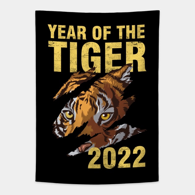 2022 Year of the Tiger design Yang Chinese New Year Tapestry by Keleonie