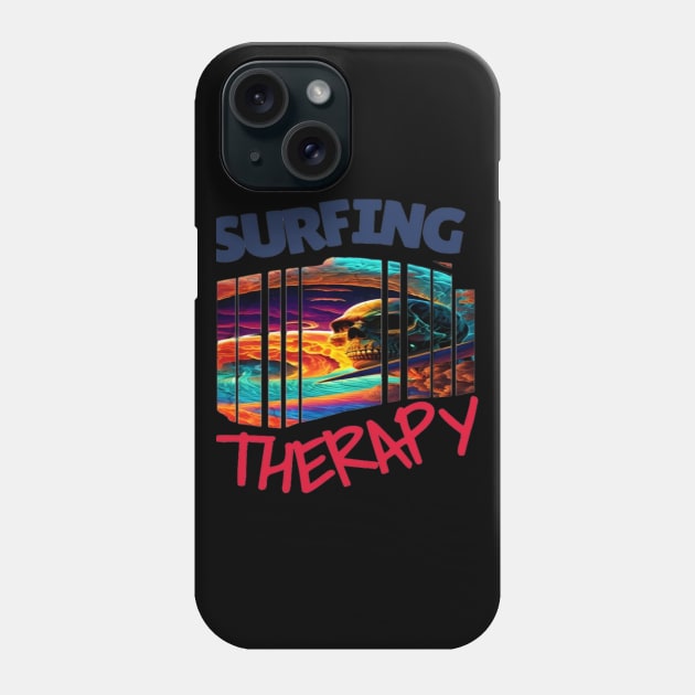 Surfing Therepy Hello Summer Surfing Sport Gift Phone Case by Customo