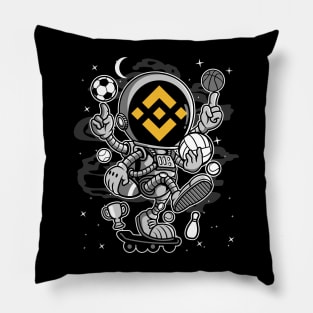 Astronaut Skate Binance BNB Coin To The Moon Crypto Token Cryptocurrency Blockchain Wallet Birthday Gift For Men Women Kids Pillow