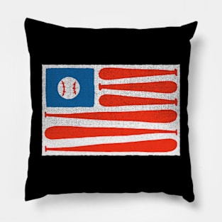 Baseball Lover American Flag Baseball Pillow