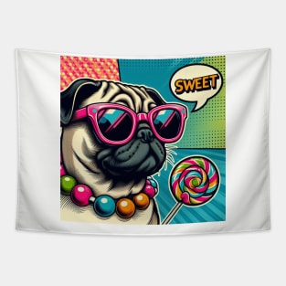 Pug Dog Portrait Tapestry