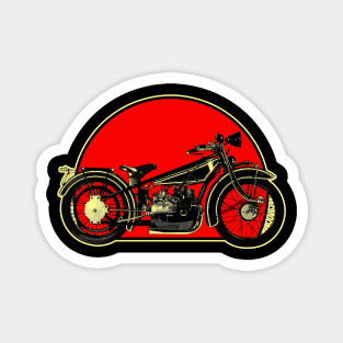 1923 R32 Retro Red Circle Motorcycle Magnet