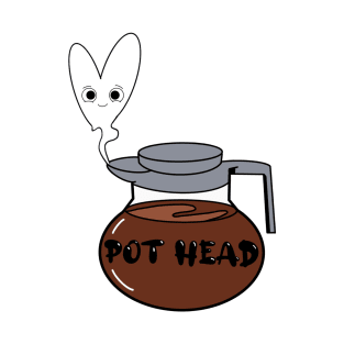 Coffee Pot Head Illustration T-Shirt