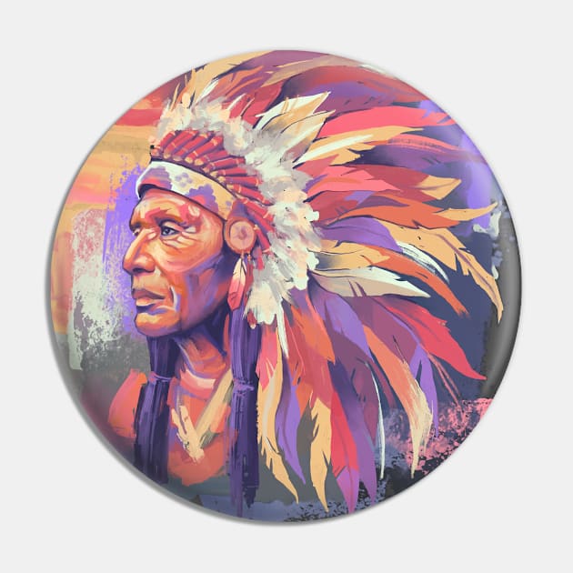 American Native Artwork Pin by spacemedia