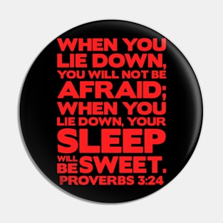 Proverbs 3:24 Your Sleep Will Be Sweet Pin