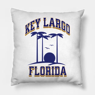 Key Largo Vacation Florida Keys Beach Trip Pillow