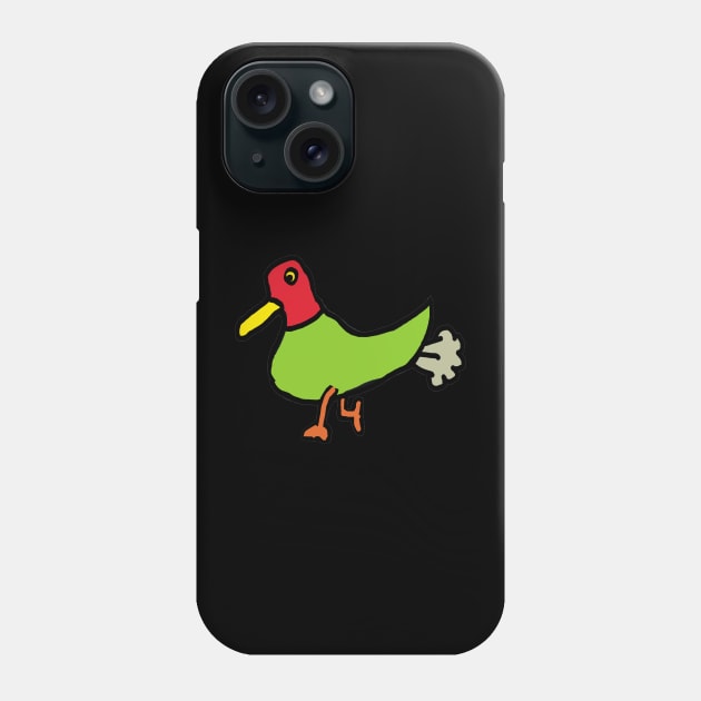 Funny Farting Duck Phone Case by Mark Ewbie