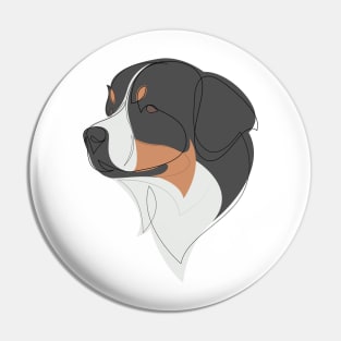 Bernese Mountain Dog - continuous line Pin