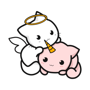 cat angel and cat unicorn T-Shirt