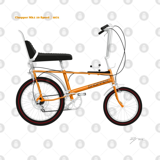 Classic Raleigh Chopper Mk1 10 Speed in Pumpkin Orange by Tunstall