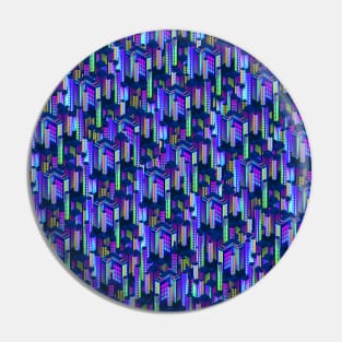 Rainbow night city Pin