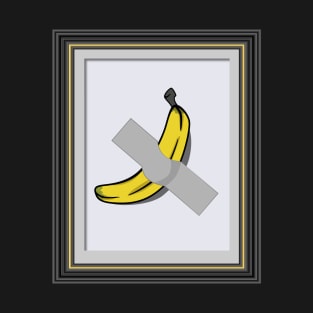 Banana Duct Taped To Wall Framed T-Shirt