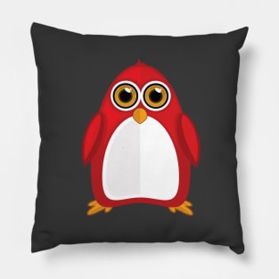 Red Penguin Pillow