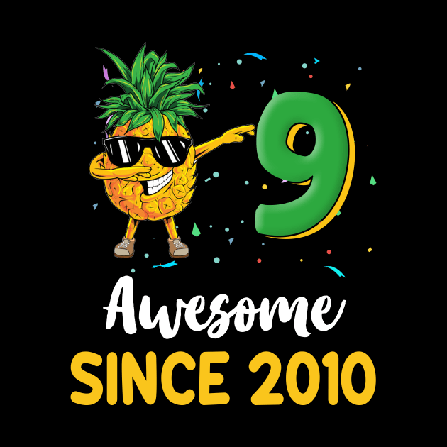 9th Birthday Pineapple Dabbing 9 Years Old by Chapmanx