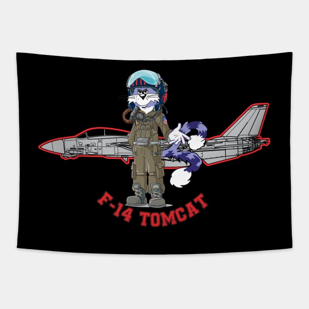 Grumman F-14 Tomcat Pilot - Air Boss Tapestry by TomcatGypsy