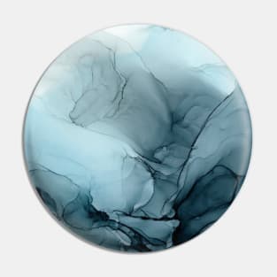 Blue Ocean Fog Abstract Gradient Painting Pin